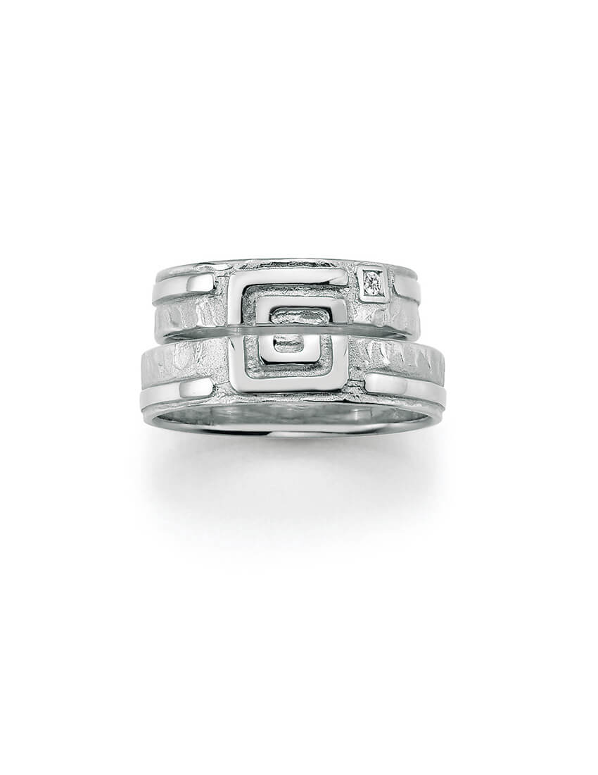 Hochzeitsringe in Silber inklusive Brillanten